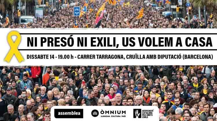 el carrer, de nou, protagonitzant aquest dissabte una manifestació de força, de solidaritat, de dignitat i d'enteresa