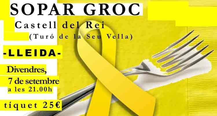 DIVENDRES 7 DE SETEMBRE. SOPAR GROC al Castell del Rei-Turó de la Seu Vella Per la Llibertat dels Presos i el retorn dels Exiliats