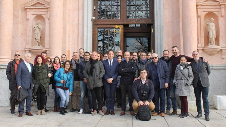 IMATGE de l'Esmorzar de Nadal que ha ofert el subdelegat del Govern a Lleida, José Crespín, als professionals dels mitjans de comunicació.