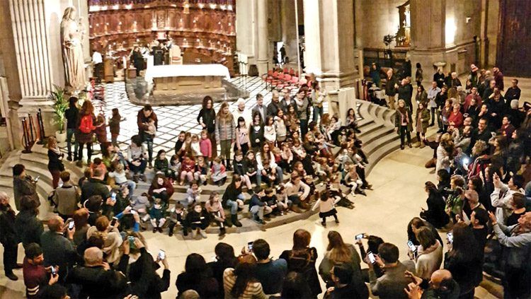 LES BLAUS S'APLEGUEN A LA CATEDRAL DE LLEIDA