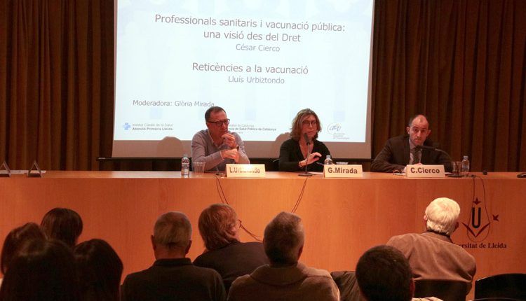Imatge de la 16a Jornada d'Immunitzacions per a Professionals Sanitaris, celebrada a la Facultat de Medicina de la UdL.