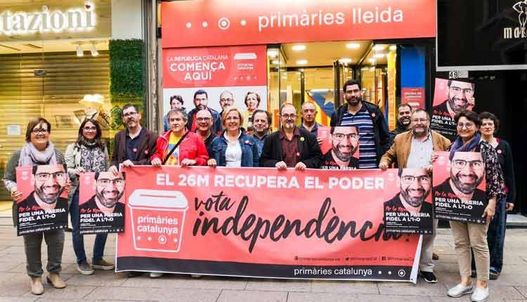 Fotografia de l'inici de campanya de Primàries Lleida de cara als comicis del 26M.