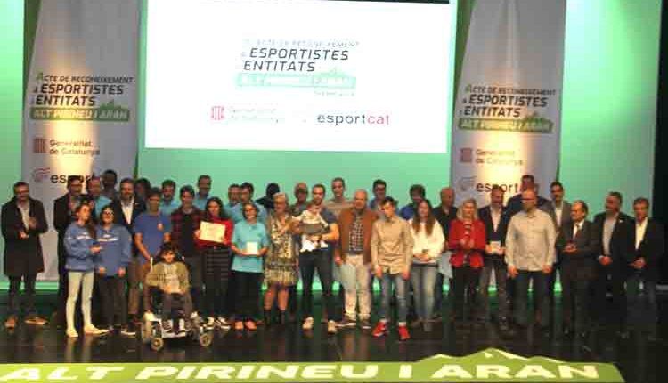 Fotografia de l'acte de reconeixement als esportistes i entitats de l'Alt Pirineu i Aran 2018 que s'ha celebrat a Tremp.