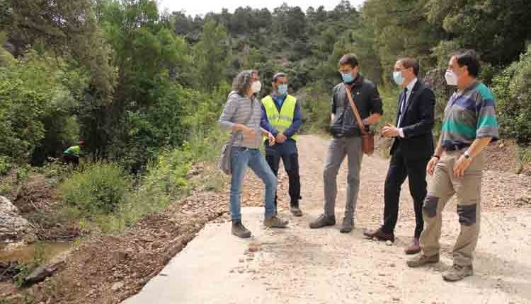 El subdelegat del Govern visita les obres de recuperació que la CHE porta a terme a la llera del riu Set al Vilosell