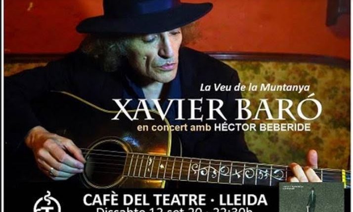 XAVIER BARÓ al CAFÈ DEL TEATRE. CONCERT PRESENTACIÓ NOU DISC "LA VEU DE LA MUNTANYA".