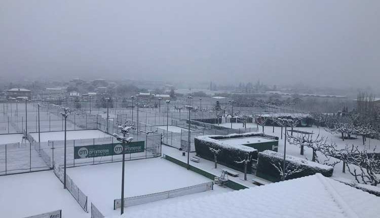 Imatges de la nevada "Filomena" al Club Tennis Urgell