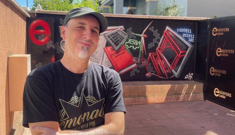 La seu d’Enginyers Lleida estrena un grafiti d’en David Artal “FIL”