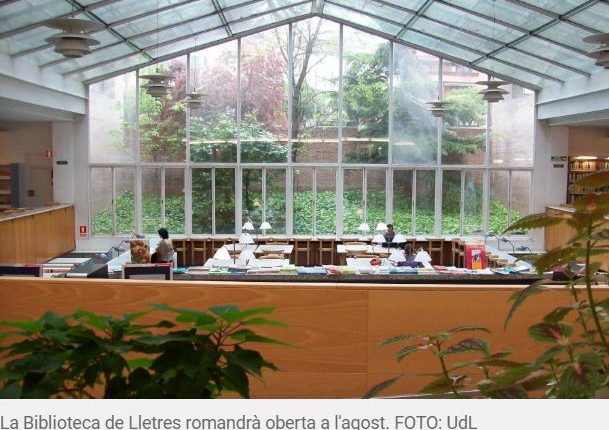 La Universitat de Lleida, en 'serveis mínims' del 2 al 20 d'agost