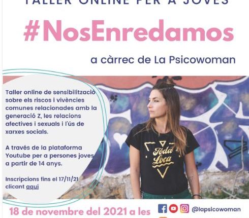 Taller formatiu online per a joves sobre relacions, xarxes socials i apoderament