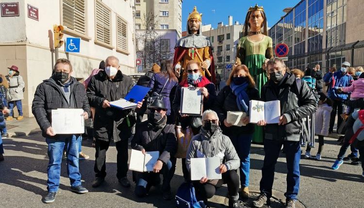 Els Urbans Sketchers (USk) Lleida s’han afegit a la comitiva dels Tres Tombs de Lleida.