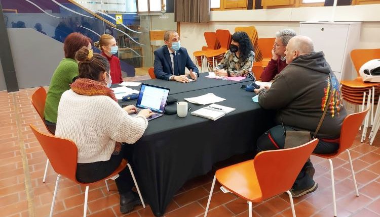 REUNIÓ DE TREBALL del subdelegat del Govern a Lleida, José Crespín, amb els alcaldes de Guissona i de La Portella i amb l’alcaldessa de Tàrrega
